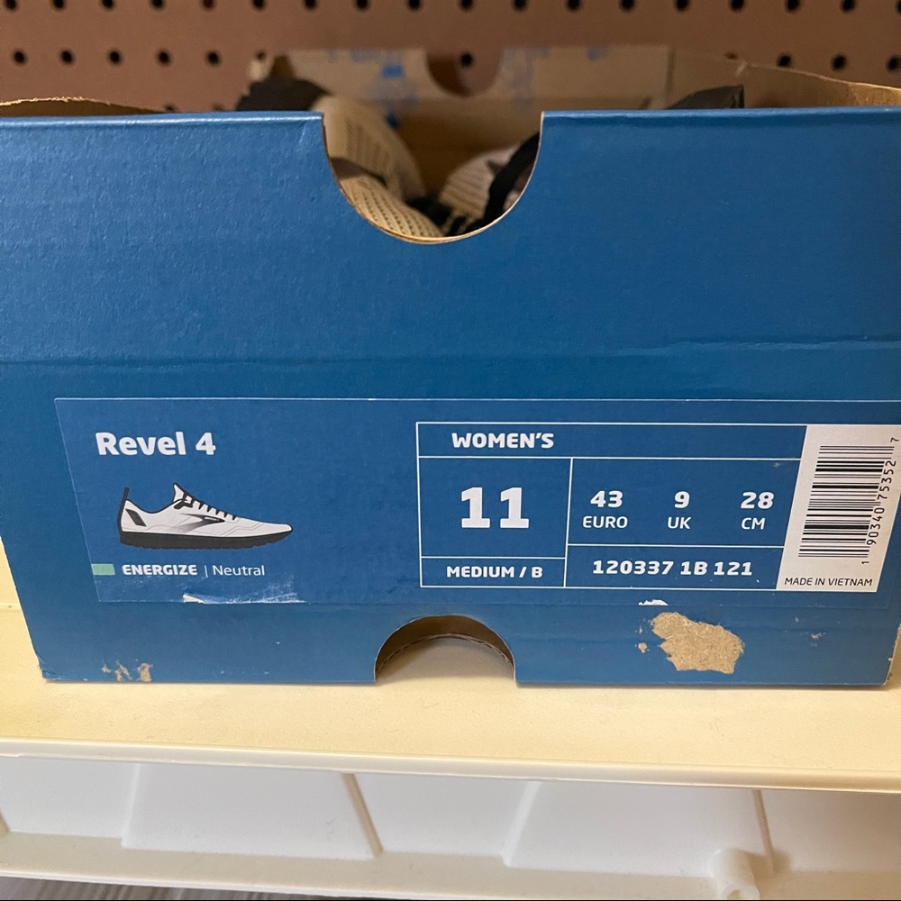 Brooks Revel 4 Running Shoes Womens Size 11 White Black Sneakers New Without Box - Picture 10 of 10